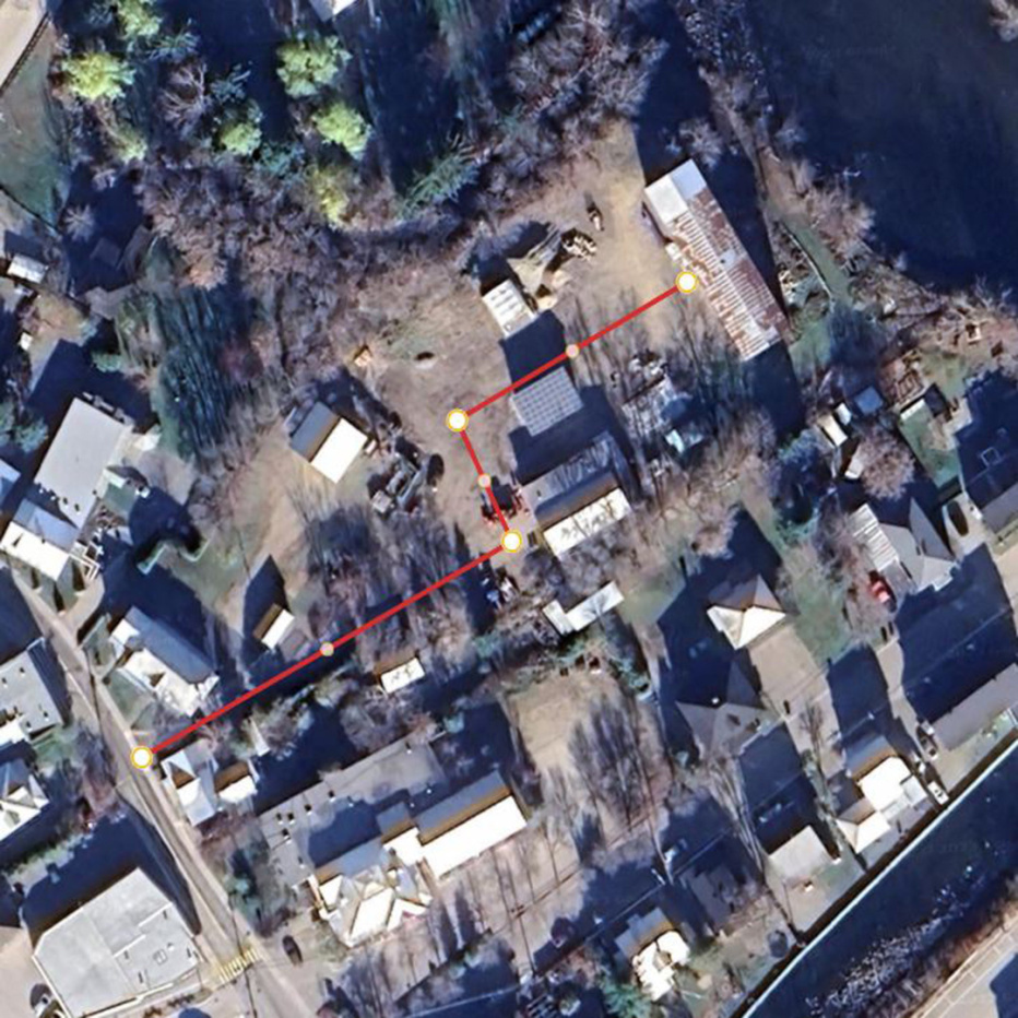 Vu aérenne du chmin à suivre